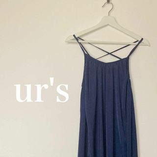 ユアーズ(ur's)のur's  ユアーズ　キャミソール　ワンピース　紺　ネイビー(ロングワンピース/マキシワンピース)