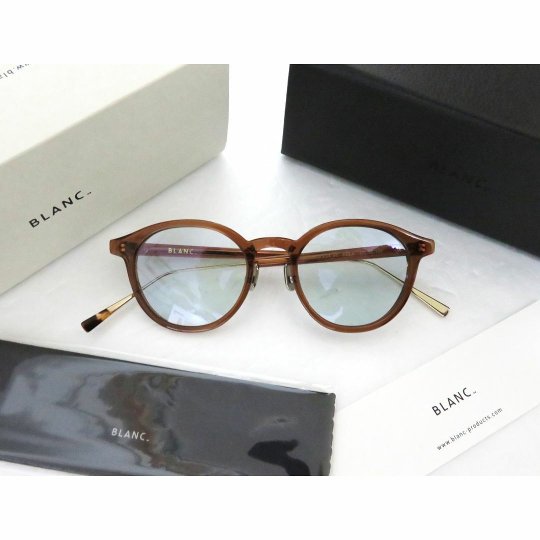 BLANC(ブラン)の定価3.7万 新品 BLANC.. B0034mt COLA AQUA 日本製 レディースのファッション小物(サングラス/メガネ)の商品写真