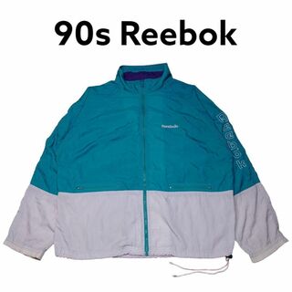 リーボック(Reebok)の90s Reebok　ビッグロゴ刺繍　ナイロンジャケット　リーボック　古着(ナイロンジャケット)