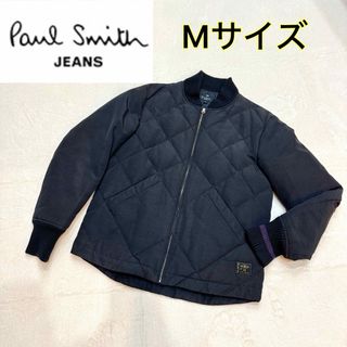 ポールスミス(Paul Smith)の美品 ポールスミスジーンズ キルティング ダウンジャケット ブルゾン ネイビー(ダウンジャケット)