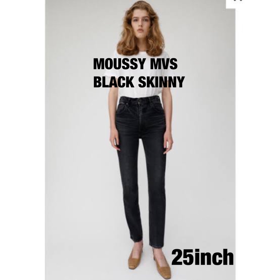 moussy(マウジー)のMOUSSY MVS BLACK SKINNY 25インチ レディースのパンツ(デニム/ジーンズ)の商品写真