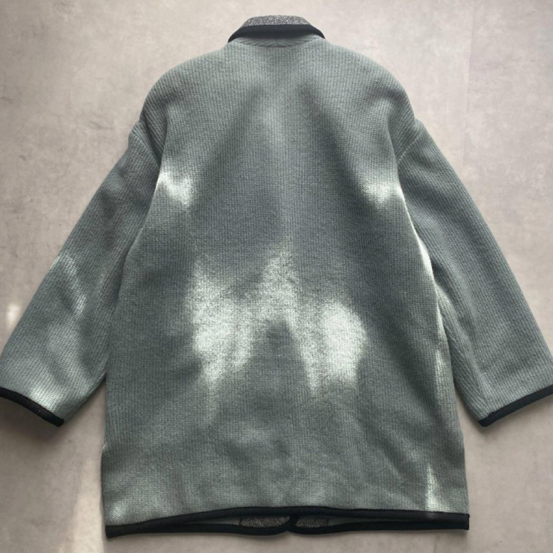 伊太利屋(イタリヤ)のSUN KATSUMI バイカラー　ニットコート　大きいサイズ レディースのジャケット/アウター(ニットコート)の商品写真