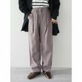 【グレー】ピグメントツイル Wタックリラックスパンツ/23AW