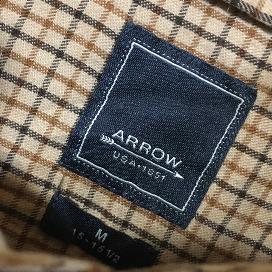 ARROW(アロー)の【希少】ARROW ヴィンテージ 長袖シャツ M ベージュ オーバーサイズ メンズのトップス(シャツ)の商品写真