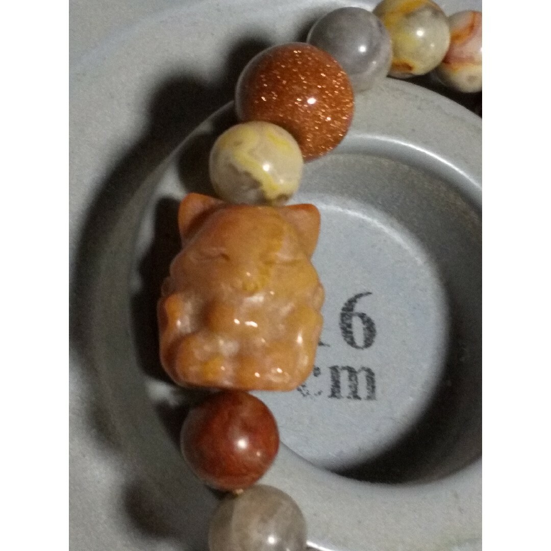 ちこオリジナル❤アラシャン瑪瑙の九尾の狐ブレスレット ハンドメイドのアクセサリー(ブレスレット/バングル)の商品写真