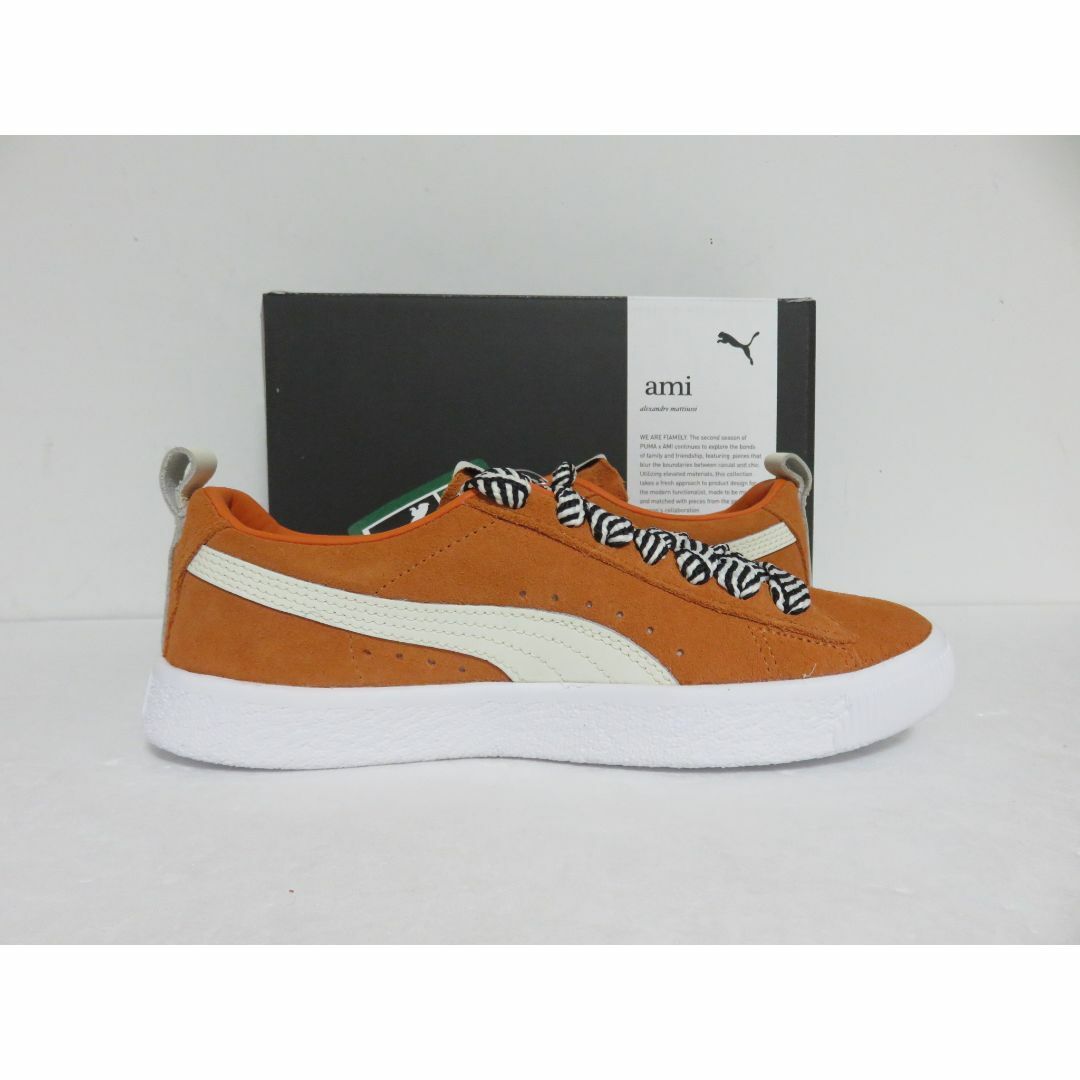 PUMA(プーマ)の新品 PUMA × AMI Suede VTG 22 オレンジ 天然皮革 コラボ レディースの靴/シューズ(スニーカー)の商品写真