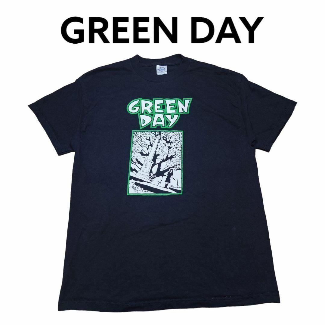 約54cm袖丈00s GREEN DAY　ビッグプリント　Tシャツ　　グリーンデイ　デルタ