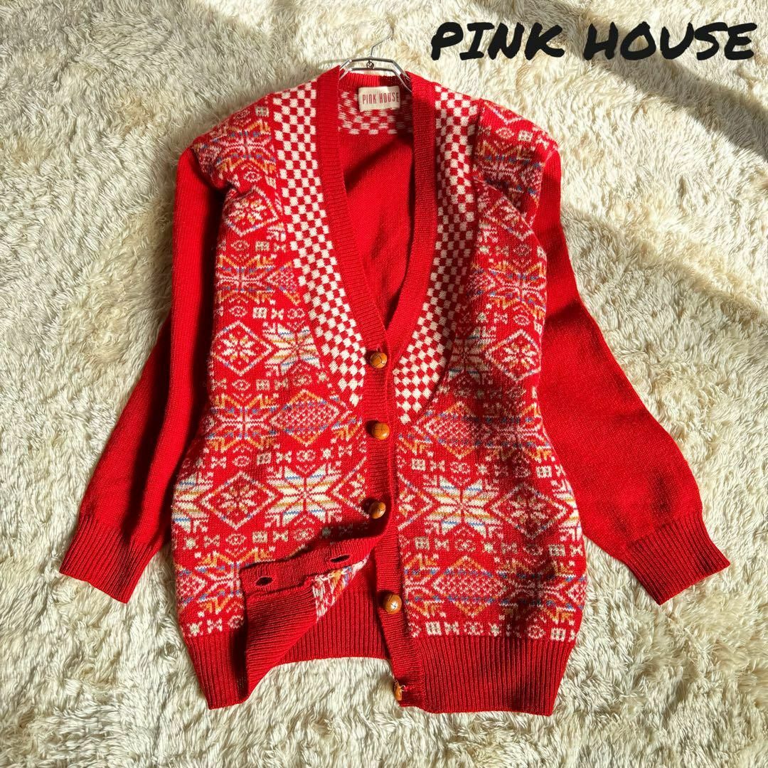 ピンクハウス　PINK HOUSE　カーディガン　L