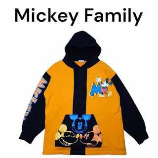 ディズニー(Disney)のMickey　マルチプリント　スウェットパーカー　Disney　ミッキー(パーカー)
