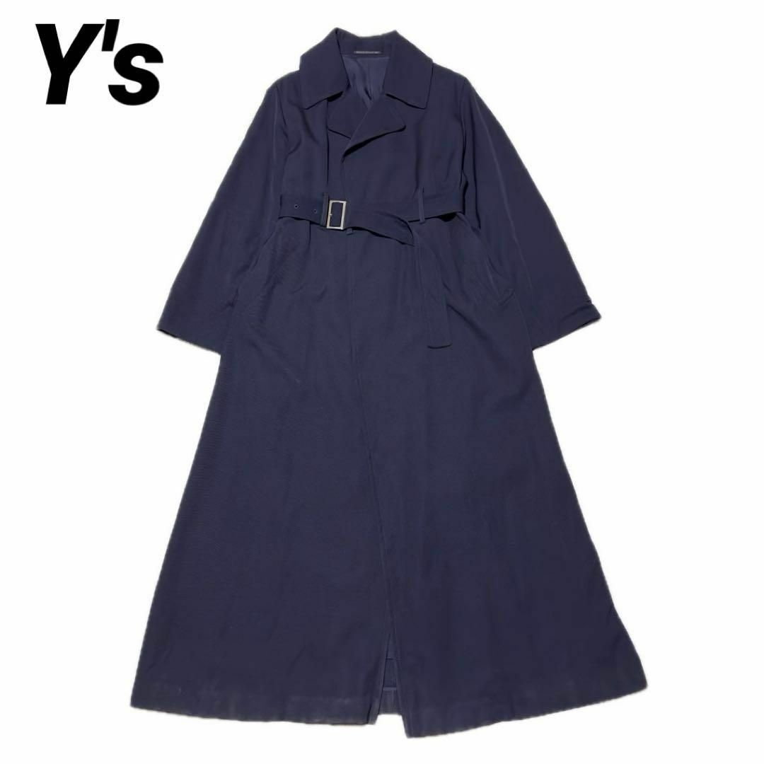 Y's(ワイズ)のY's スーパーロングコート ウールギャバジン ダークネイビー 137cm レディースのジャケット/アウター(ロングコート)の商品写真