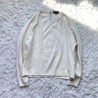 ドゥロワー(Drawer)の美品✨ドゥロワー カットソー 冬服 ウール ジップ 日本製 ジッパー チャック(カットソー(長袖/七分))