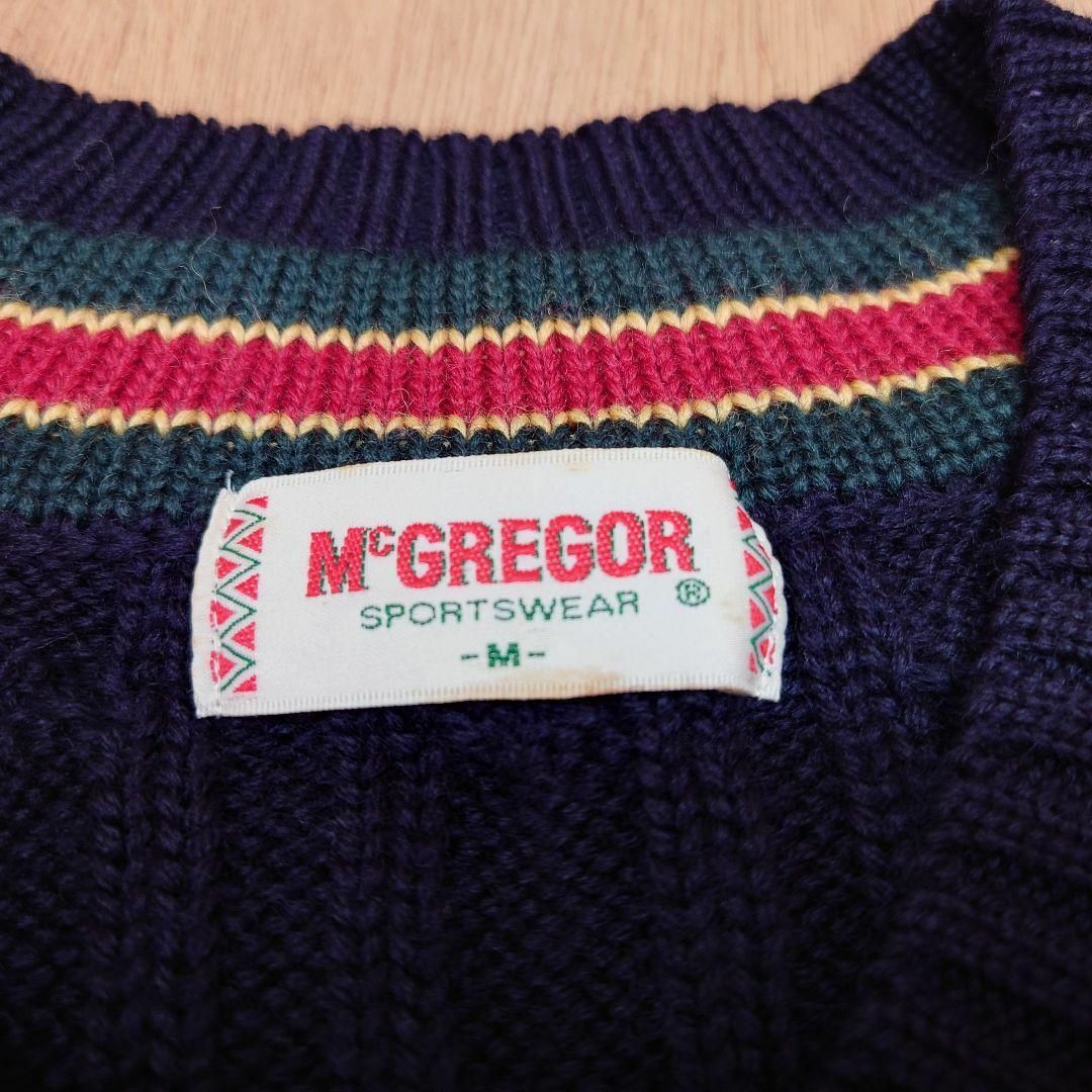 McGREGOR(マックレガー)のMcGREGOR　チルデンケーブルニットセーター　マックレガー　古着　マクレガー メンズのトップス(ニット/セーター)の商品写真