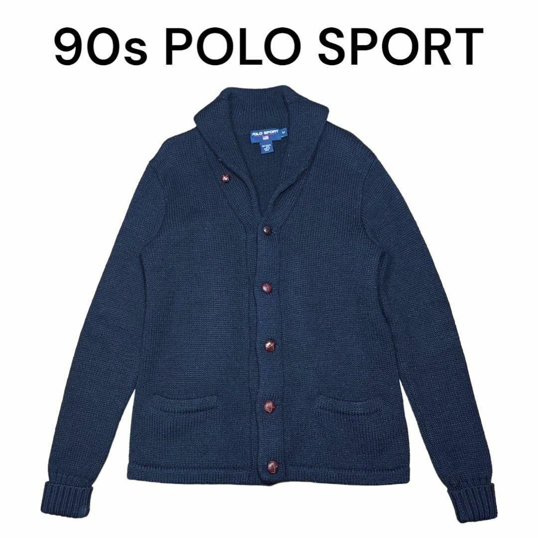 90s POLOSPORT　ショールカラー　ニットカーディガン　ポロスポーツのサムネイル