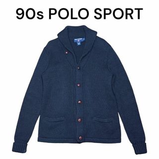 ポロラルフローレン(POLO RALPH LAUREN)の90s POLOSPORT　ショールカラー　ニットカーディガン　ポロスポーツ(カーディガン)