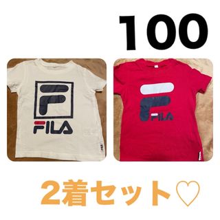 フィラ(FILA)のFILA Tシャツ　ベビー　100    赤と白(Tシャツ/カットソー)