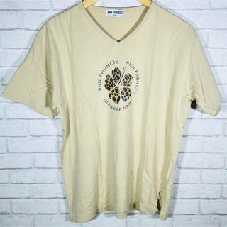 ANN FRANCIS【LL】ロゴプリントTシャツ カットソー レディース 茶色(カットソー(半袖/袖なし))