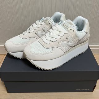 ニューバランス（new balance）574+ WL574ZSOB ホワイト幅B - スニーカー