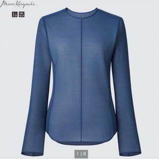 ユニクロ(UNIQLO)のユニクロ シアークルーネックTシャツ(カットソー(長袖/七分))