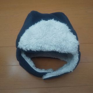 ベビーギャップ(babyGAP)のGAP 帽子　耳付き　52cm 2〜3歳　ネイビー　ボア(帽子)