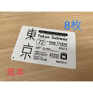 メトロ(METRO)の8枚未使用　東京メトロ全線都営地下鉄全線　乗り放題(鉄道乗車券)