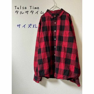 Tulsa Time タルサタイム ブロックチェックシャツ レッド XL(シャツ)