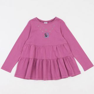 アナスイミニ(ANNA SUI mini)のアナスイミニ　ネックレス刺しゅうティアード長袖Ｔシャツ(Tシャツ/カットソー)