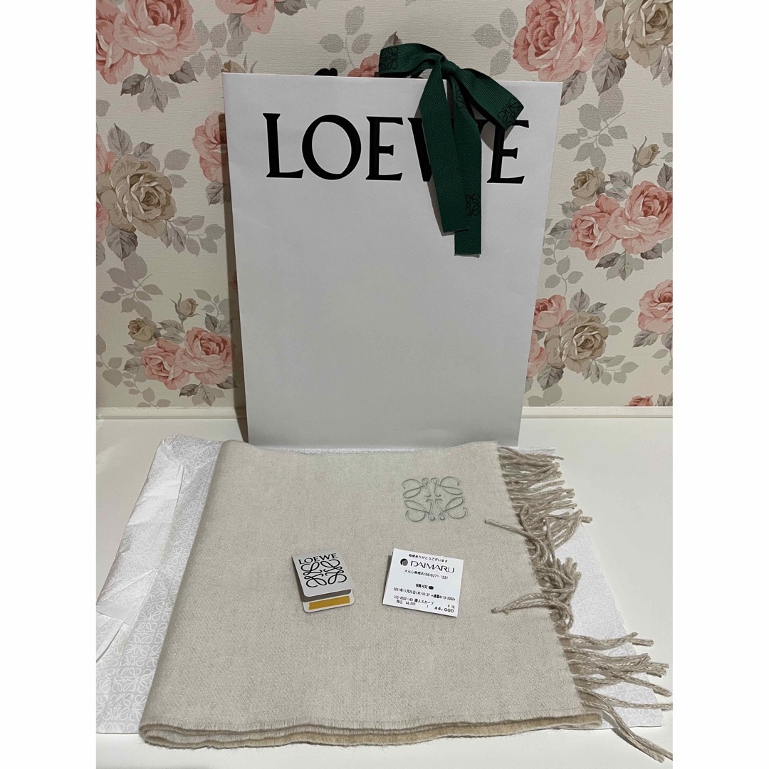 LOEWE - LOEWE ロエベ バイカラー スカーフ (ウール&カシミヤ)の通販