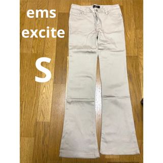 エムズエキサイト(EMSEXCITE)のフレアパンツ　スリム　 S ブーツカット　ベージュ　ストレッチ　Y2K ギャル(カジュアルパンツ)