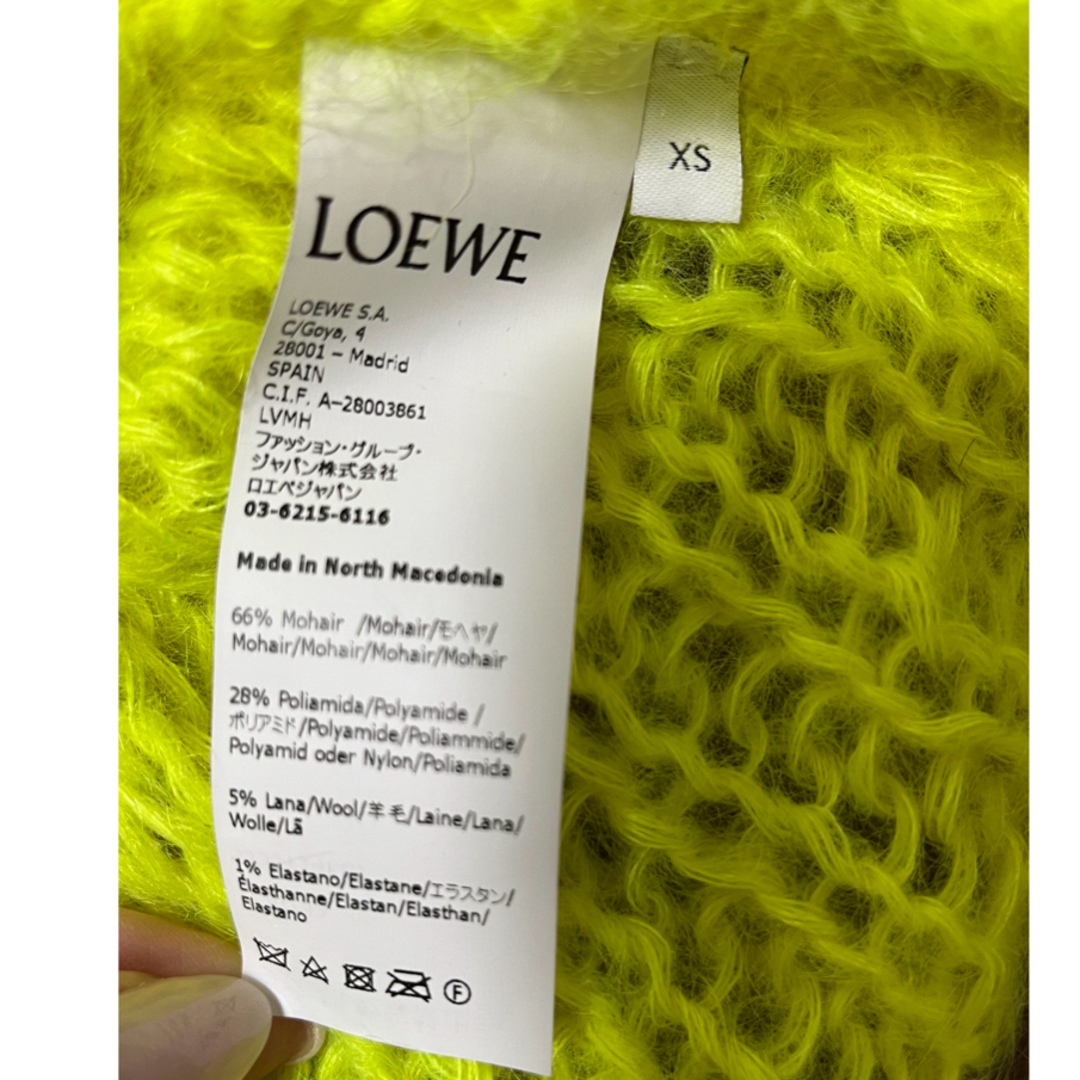 LOEWE(ロエベ)の美品 LOEWE ロエベ モヘア アナグラムセーター イエロー レディースのトップス(ニット/セーター)の商品写真