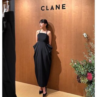 新品未使用 CLANE BARE TOP DRAPE ONEPIECE ブラック