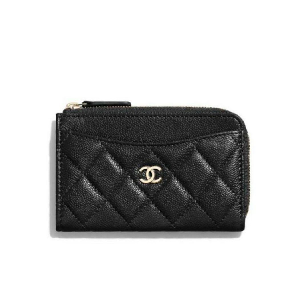 ❤️美品❤️CHANEL シャネル キャビアスキン 財布 カードケース 黒