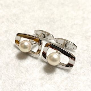 ミキモト(MIKIMOTO)のミキモト　silver925 パールカフリンクス　真珠　ビジネス　スーツ　シャツ(カフリンクス)