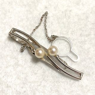 ミキモト(MIKIMOTO)のミキモト　silver925 パールネクタイピン　真珠　ビジネス　スーツ(ネクタイピン)