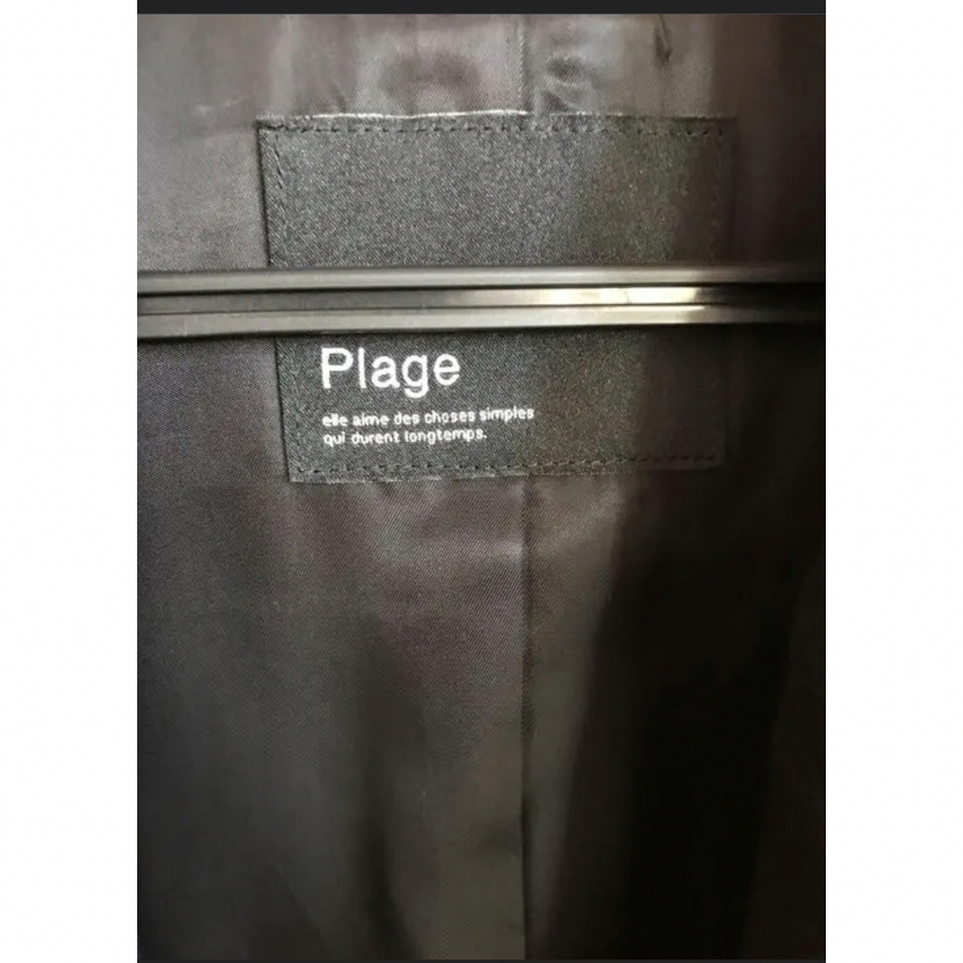 Plage(プラージュ)のPlage チェスターコート　総裏地 ウール 36 ネイビー レディースのジャケット/アウター(チェスターコート)の商品写真