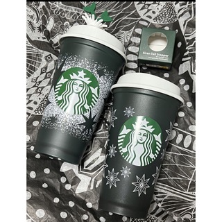 スターバックスコーヒー(Starbucks Coffee)の海外限定　スターバックス　リユーザブルカップ　キャップ　セット(容器)
