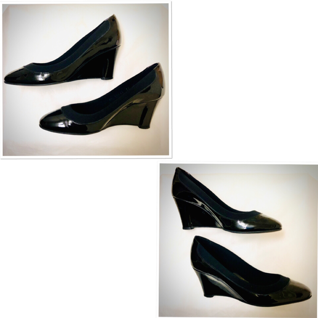 Salvatore Ferragamo(サルヴァトーレフェラガモ)のフェラガモ Salvatore Ferragamoパンプス ウェッジ エナメル  レディースの靴/シューズ(ハイヒール/パンプス)の商品写真