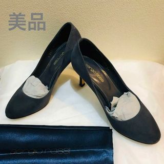 セルジオロッシ(Sergio Rossi)の【美品】Sergiorossiセルジオロッシ パンプス　スエード  グレー　35(ハイヒール/パンプス)