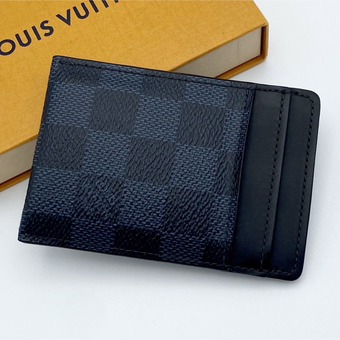 LOUIS VUITTON(ルイヴィトン)の【超美品】ルイヴィトン◆ポルトカルト パンス◆コバルト ダミエ◆マネークリップ メンズのファッション小物(マネークリップ)の商品写真