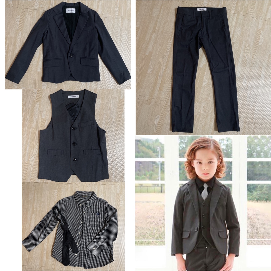 GENERATOR(ジェネレーター)のGENERATOR ジェネレーター スーツ 5点セット 110 男の子フォーマル キッズ/ベビー/マタニティのキッズ服男の子用(90cm~)(ドレス/フォーマル)の商品写真