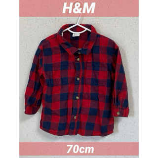 H&M - H&M チェックシャツ　6-9M 70cm
