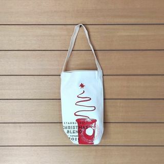 スターバックス(Starbucks)のSTARBUCKS スターバックス ホリデー ボトルバッグ 新品 ホワイト①(トートバッグ)