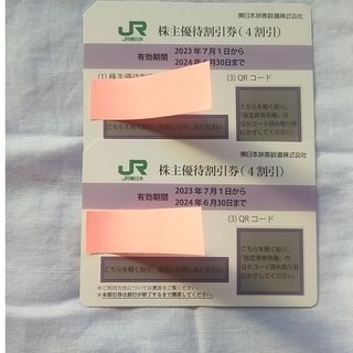 ジェイアール(JR)のJR東日本株主優待割引券2枚(鉄道乗車券)