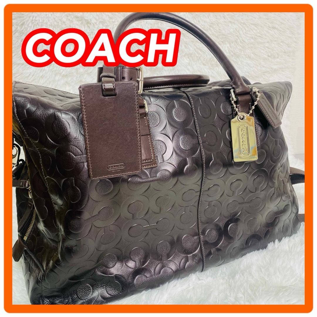 在庫なし】 COACH コーチ ボストンバッグ オプアート キャリーオール