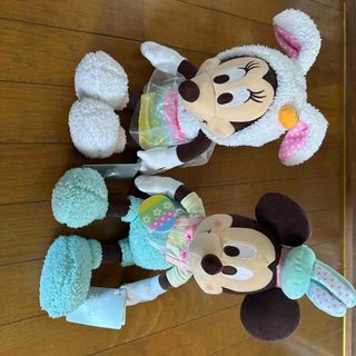 ディズニー(Disney)のぬいぐるみ　ミッキー　ミニー　イースターバージョン(キャラクターグッズ)