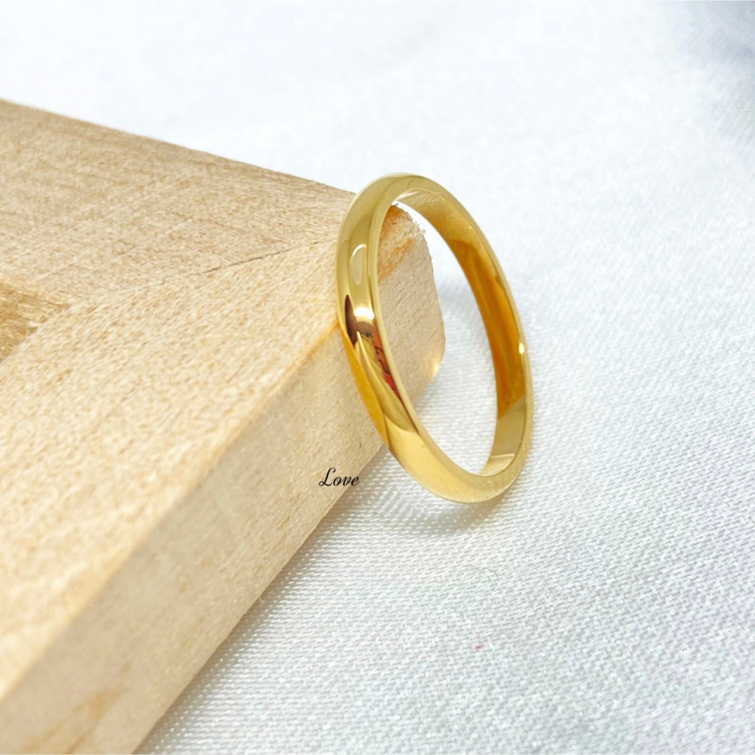 シンプルリング ステンレスリング ステンレス指輪 ピンキーリング ゴールド レディースのアクセサリー(リング(指輪))の商品写真