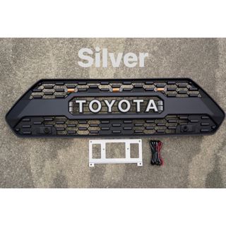 新品 フルセット RAV4 アドベンチャー 50系 タコマ風グリル シルバー(車外アクセサリ)