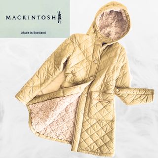 マッキントッシュ(MACKINTOSH)の【美品】Macintosh 裏ボア キルティングコート 英国製 グランジ 36(ロングコート)