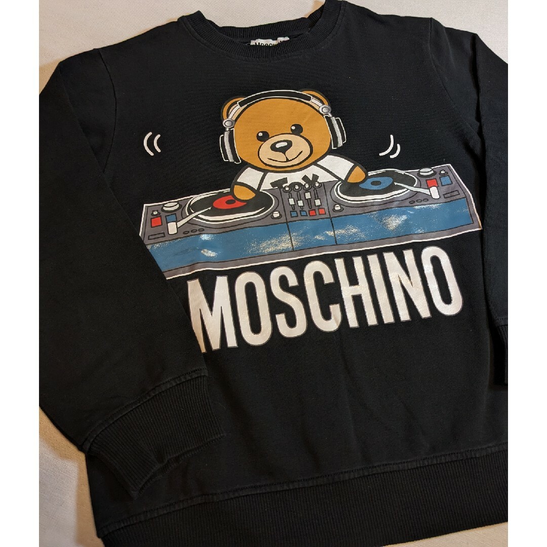 MOSCHINO(モスキーノ)のモスキーノ  キッズ トレーナー くま  ベア  ブラック  128 キッズ/ベビー/マタニティのキッズ服男の子用(90cm~)(Tシャツ/カットソー)の商品写真