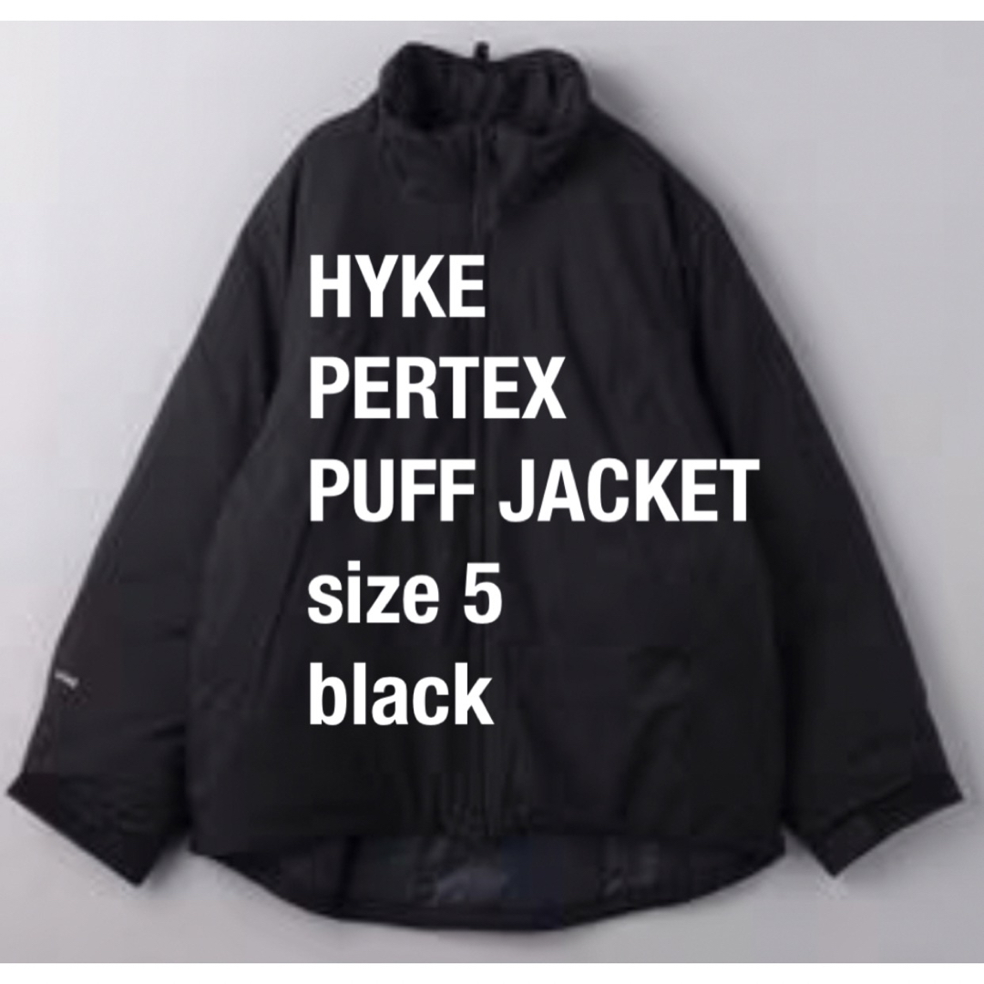 ジャケット/アウター【新品 未使用 即納】HYKE PERTEX PUFF JACKET サイズ5黒