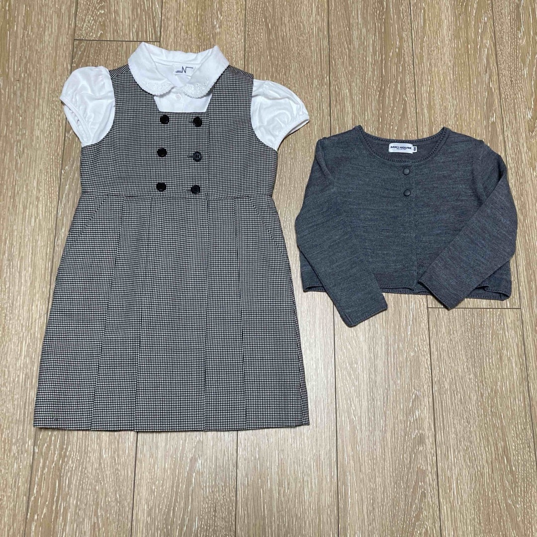 mikihouse(ミキハウス)のお値下げ　ミキハウス　アンサンブル　セットアップ　フォーマル　ボレロ　ワンピース キッズ/ベビー/マタニティのキッズ服女の子用(90cm~)(ドレス/フォーマル)の商品写真